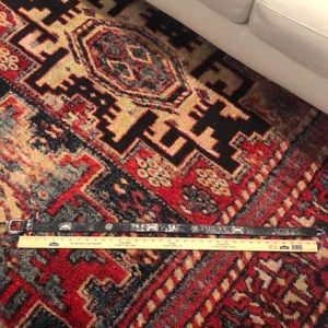 Brighton Black Leather Belt. With Silver Accents.Size Large